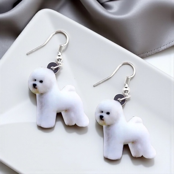 Bichon Bliss: Adorable Handmade Dangle Earrings for Dog Moms & Furbaby Lovers! - Picture 9 of 10